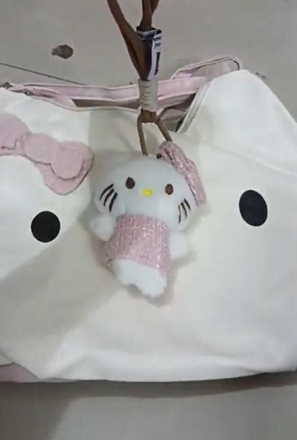 Cute 2 in 1 Kitty Bag with Plush Doll